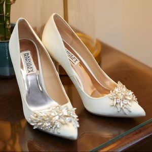 Badgley Miscka ivory bridal shoes